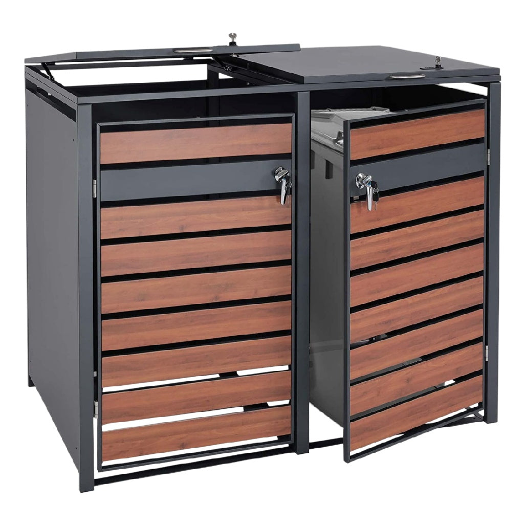 Storage Cabinet for Office Use in Metal and Wood - 150 x 60 x 120